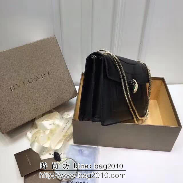 BVLGARI寶格麗 專櫃同步新款 Serpenti雙層琺瑯蛇頭包 鏈條單肩斜挎包 B35362 FYD1345